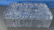 VINTAGE Trinket Crystal Box Hofbauer 'The Byrdes' Cut Crystal Cigarette