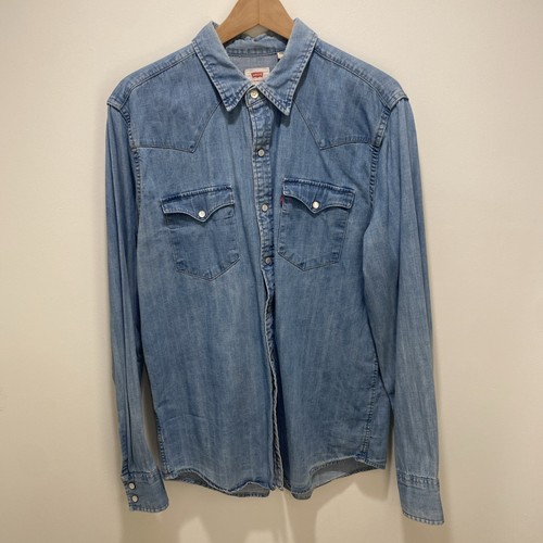Levi blue denim cotton - blue, long