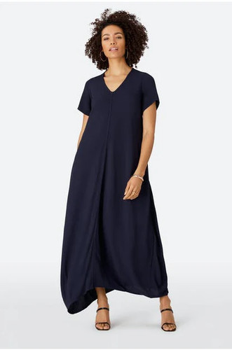 Sahara navy crepe bubble dress - navy,