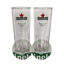 Heineken New Style 2025 Pint Glass x2 with Beer Mats