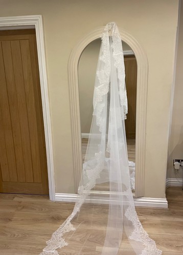 Cathedral length mantilla lace