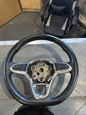 VW Full Black Steering Wheel With DSG Paddles Golf Touran Tiguan Caddy Passat T6