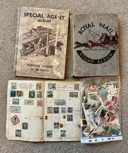 Vintage foreign stamp albums - foreign, &
