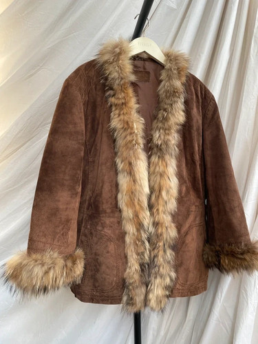 Vintage 70s brown suede - brown,