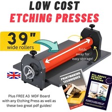 39"/100cm Pro Etching Press 👉FREE PRINT BED👈 - Intaglio, Linocut, Collograph