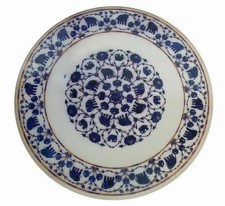 18" white elephant marble table top coffee inlay lapis antique home decor c9