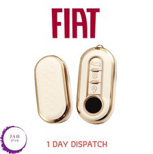 KEY COVER FOB CASE 3 BUTTON WHITE FOR FIAT 500 DUCATO DOBLO PUNTO PANDA BRAVO