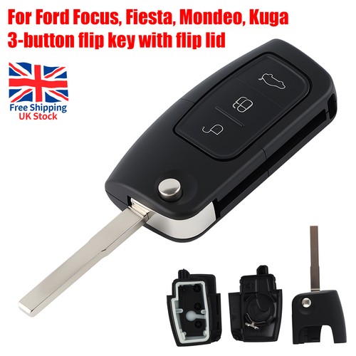 Button flip key fob - key, case