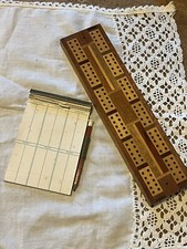 Vintage Cribbage Board Wooden