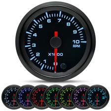 2" 52mm 7 Colors LED Tachometer Gauge 0-10000RPM Tacho Meter For Car Auto