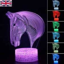 3D LED Horse Head Night Light