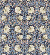 WILLIAM MORRIS CURTAIN FABRIC Pimpernel 2.8 METRES INDIGO AND HEMP LINEN BLEND