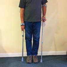 Double Adjustable Forearm Elbow Crutches Lightweight - 2 crutches included