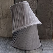 PAIR OF SILVER GREY PLEAT