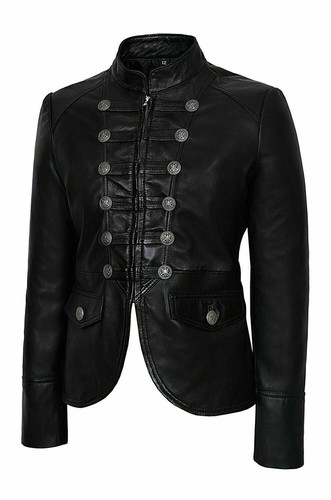 Women real leather military - real,