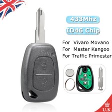 Remote Key Fob For Vauxhall Vivaro 2003 2004 2005 2006 2007 2008 2009 2010-2014