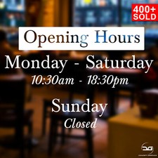 Bespoke Opening Times/Hours