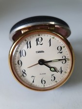  Coral Vintage Alarm Travel Clock Collectable 