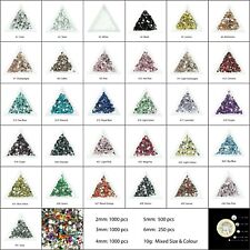 2mm 3mm 4mm 5mm 6mm Crystal Flat Back Nail Art Face Festival Rhinestones Gems