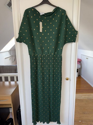 Brand new green polka dot