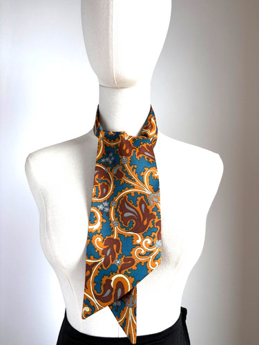 Vintage 1970s silk cravat - vintage,
