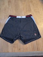 Vintage Fila Borg tennis short shorts in black check