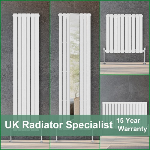 White designer radiator - white,