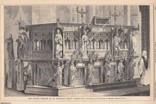 1882 : THE PULPIT, CHURCH OF ST. NICHOLAS, GREAT YARMOUTH. DESIGNED AND EXECUTED