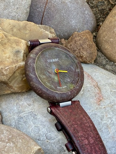 Vintage 80s tissot burgundy - vintage,