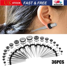 36Pcs Surgical Steel Ear Taper