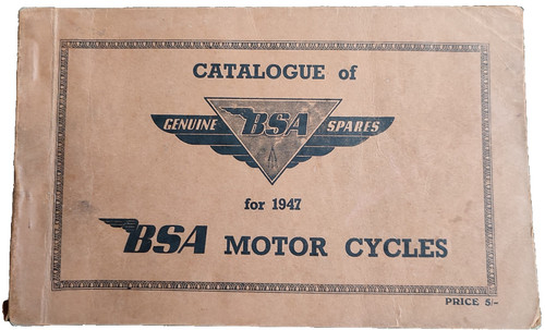 Bsa motorcycle parts book 1947 - book,