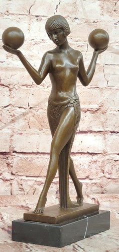 Bronze art deco sculpture - art,