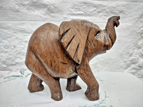 Large wooden carved - wooden, elephant