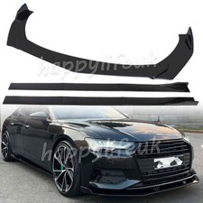For Audi A1 A3 S3 A4 RS3 Front Bumper Lip Splitter Spoiler +Side Skirts UK Ship