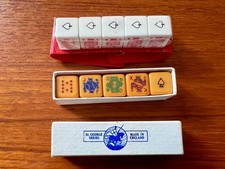Vintage Bakelite Poker Dice - St. George Series - In Original Box + Extra Set