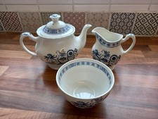 J&G Meakin Teapot Set Blue