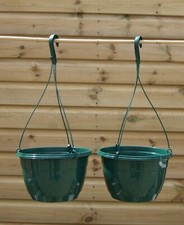 2 x Dark Green 27cm Hanging