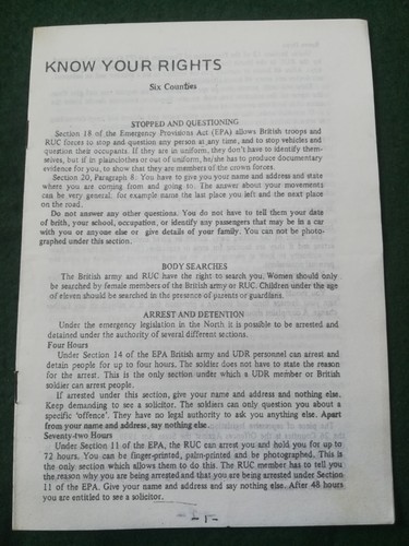 Old irish republican - old, booklet
