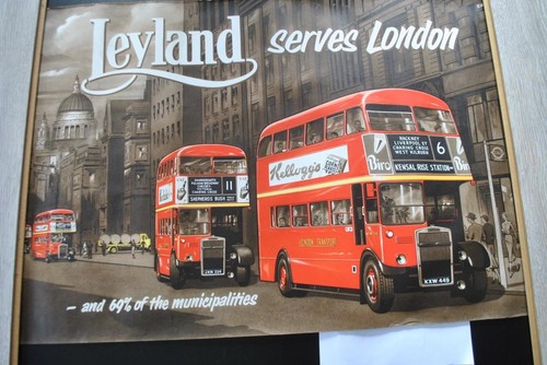 Vintage leyland bus poster - poster,