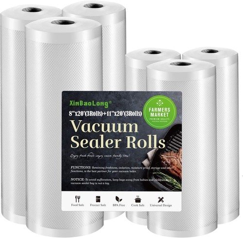6pack food vacuum sealer rolls - sealer,