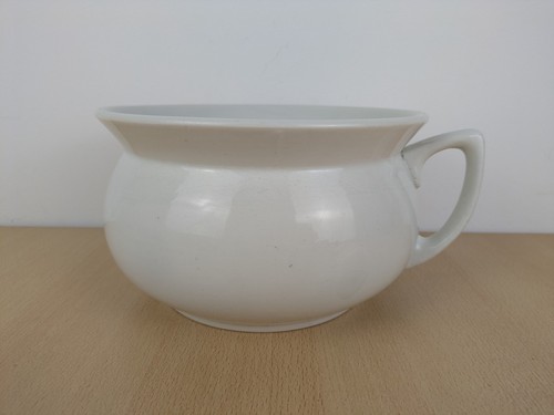 Vintage chamber pot white - chamber,
