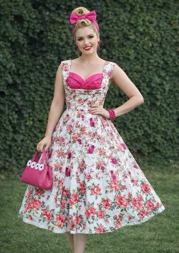 Lindy bop floral dress - bop,