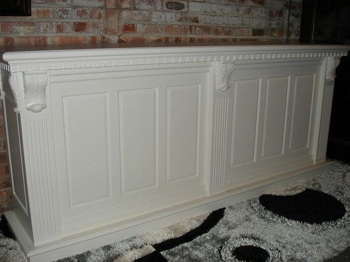Mahogany pub counter in - pub,