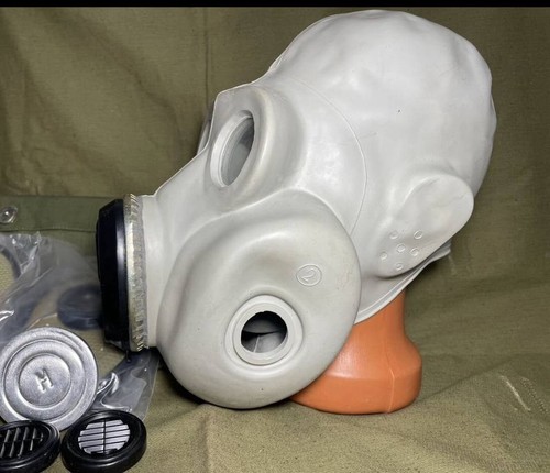 Rubber gas mask - rubber, hood