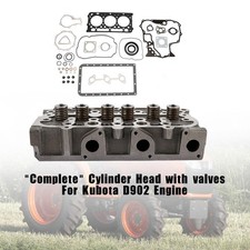 Complete Cylinder Head & Full Gasket Kit Compatible With Kubota D902 Engine GB