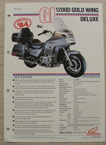 Honda gl1200d gold wing deluxe - gl1200d,