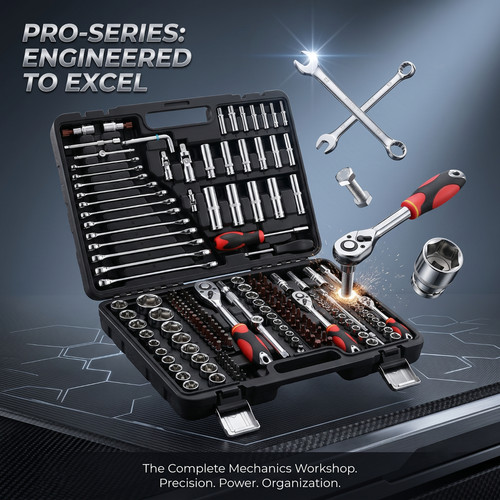 216pc socket set ratchet - socket,