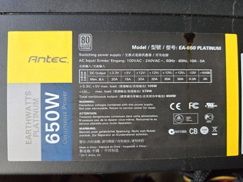 Antec earthwatts platinum 650w - antec,