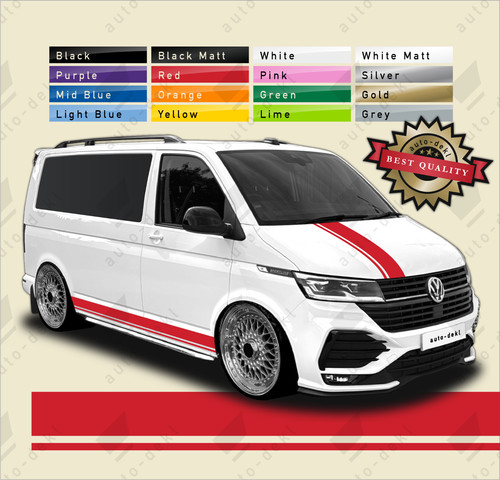 Side stripes bonnet decals for - side,