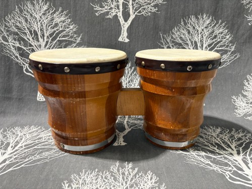 Wooden bongo drums - drums-, gd